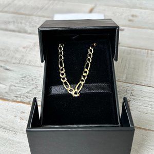 18k Gold Vermeil House of Auric 4.8 MM Figaro Bracelet NEW 7"